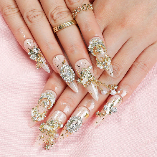 Metall, Schwerindustrie, Goldene Perle, Verschleißnagel, Rein handgefertigt