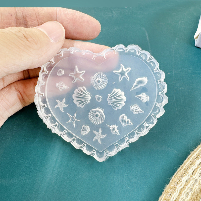 Silikon-Manikürform mit Blumenmotiv (nicht weißlich)