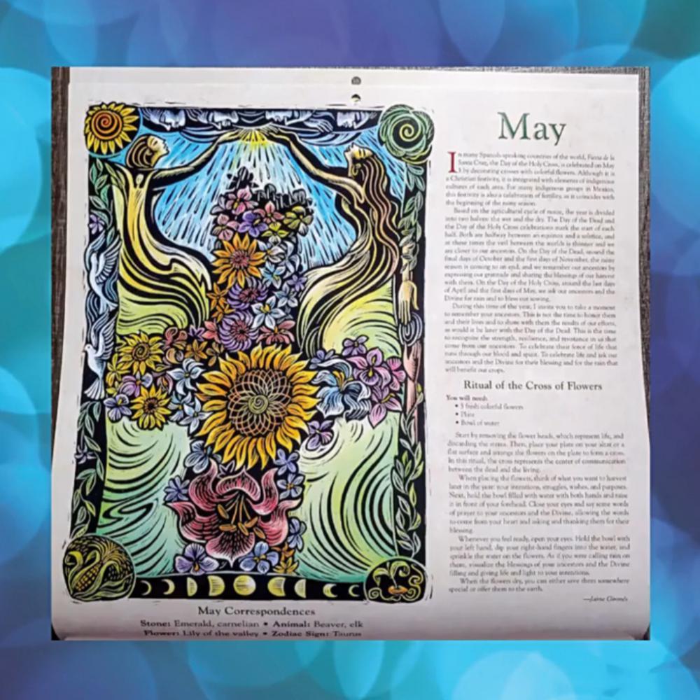 Hexenkalender aus beschichtetem Papier, Wanddekoration für Zuhause