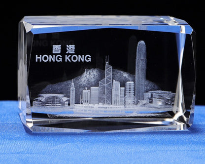 Interior Carving 3D Animal Series Crystal Statue Tourist Souvenir