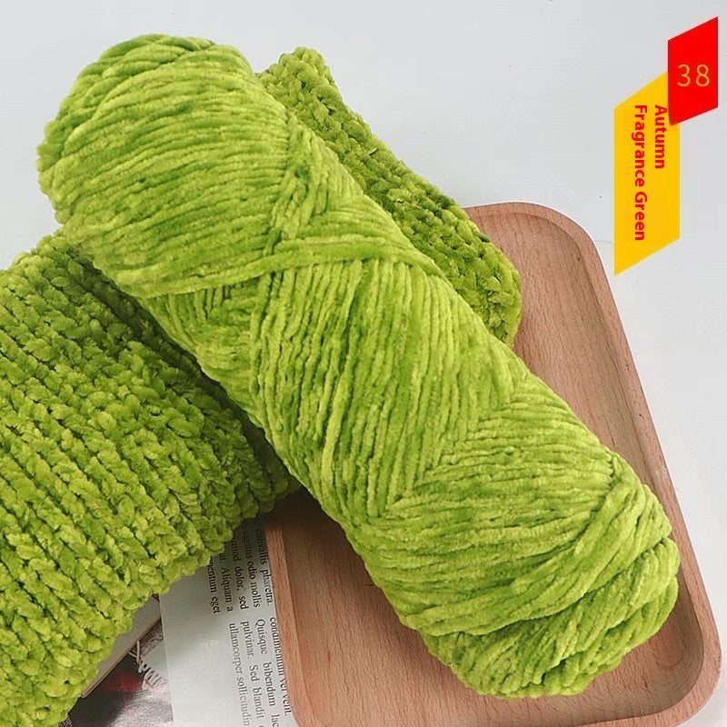 Chenille Gold Velvet Thick Knitting Wool Yarn Ball Scarf Sweater Doll Woven Material Kit