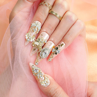 Metall, Schwerindustrie, Goldene Perle, Verschleißnagel, Rein handgefertigt