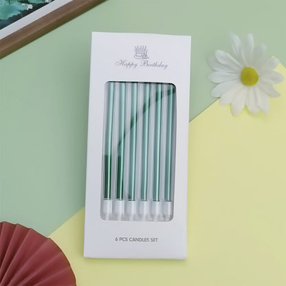 Electroplating Pencil Candle Straight Rod Birthday Gold Champagne Gold Color Wedding Party Decoration