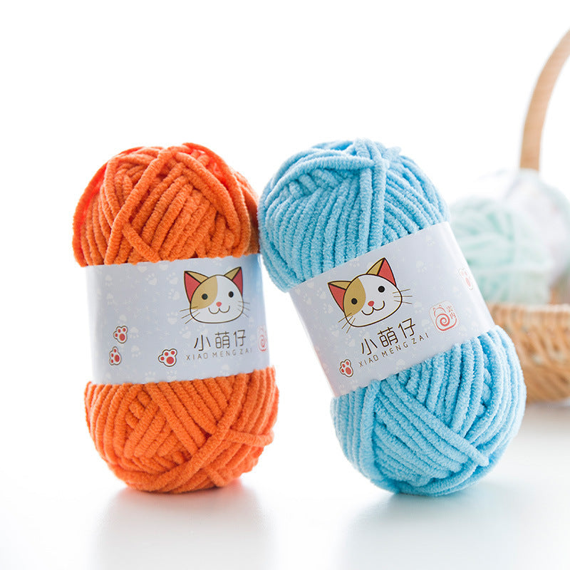 Handgewebtes Chenille-Grobgarn