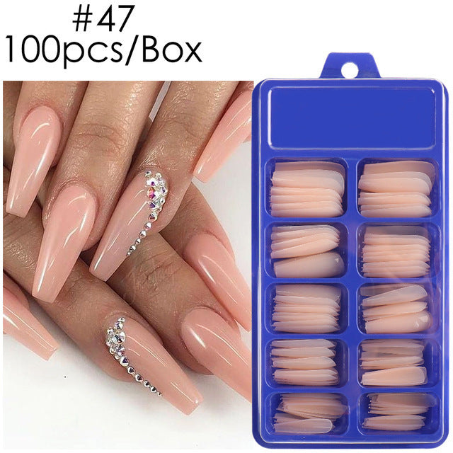 Blue Box Full Paste Wear Long Ballet Nail Plate