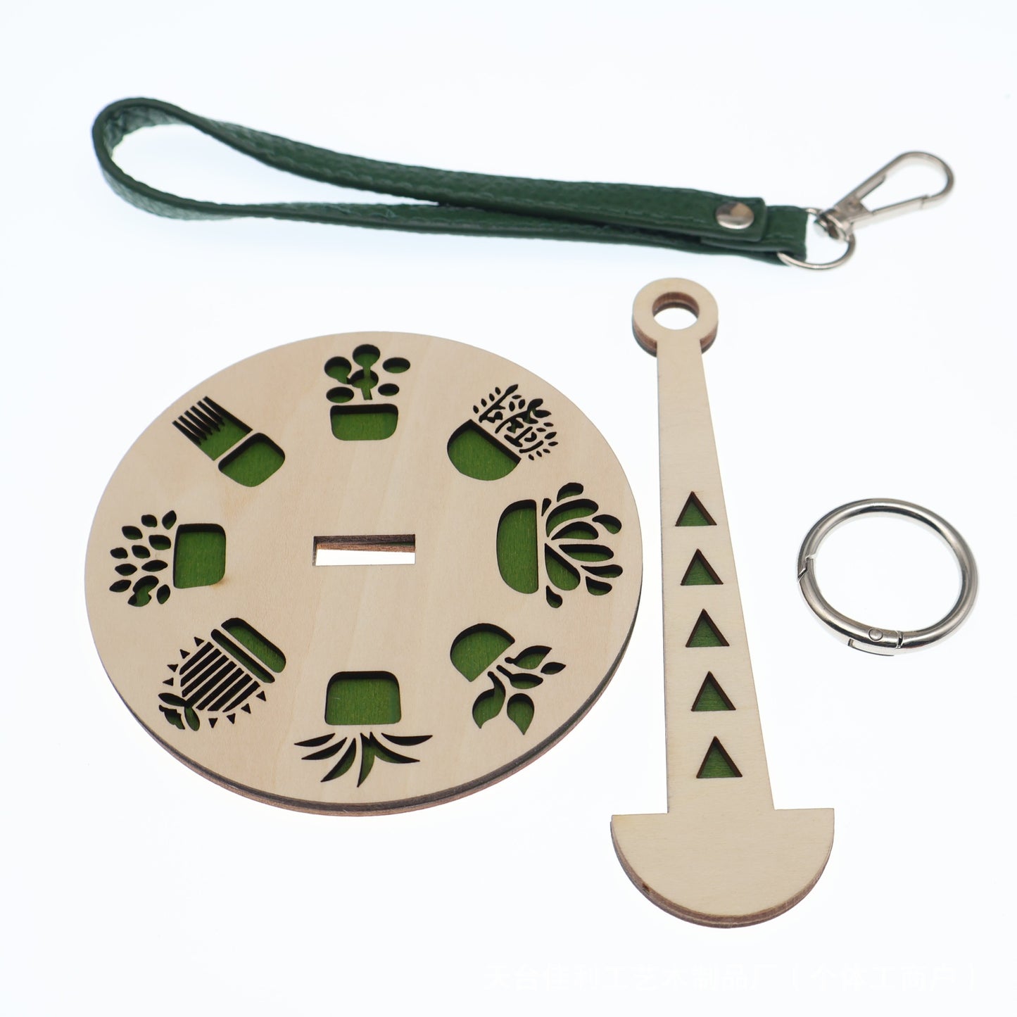 Tragbarer Garnhalter fürs Handgelenk, handgefertigt aus Holz