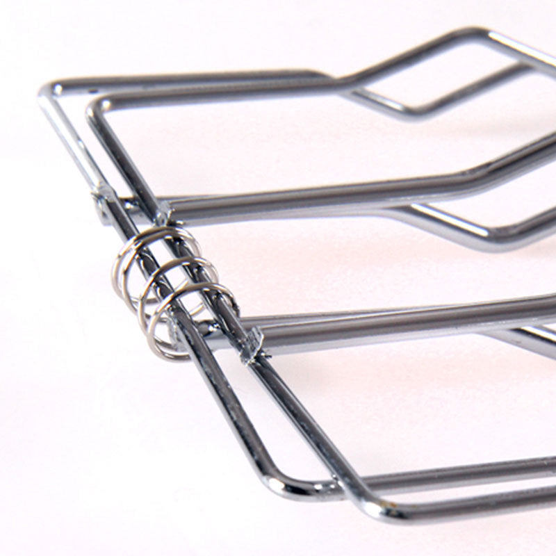 Grillzubehör für draußen, Grillwerkzeuge, Wurstklammer mit Holzgriff, Grillklammer, Gemüseklammer, Grillrost