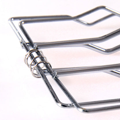 Grillzubehör für draußen, Grillwerkzeuge, Wurstklammer mit Holzgriff, Grillklammer, Gemüseklammer, Grillrost