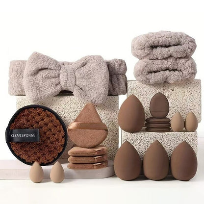 40-Piece Makeup Tool Set With Beauty Blender Soft Sponge Puffs