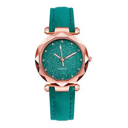 Ladies fashion Korean Rhinestone Rose Gold Quartz Watch Female