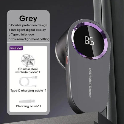 Household Hair Ball Trimmer With LED Display Rechargeable Electric Lint Remover Hairball Fizz Fluffs Clothes Shaving Machine