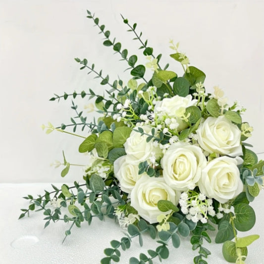 Grenzüberschreitender Großhandel mit künstlichen Blumen, handgefertigte Blumen, Hochzeiten, Brautsträuße, DIY-Sträuße, Heimdekoration, Blumenarrangements