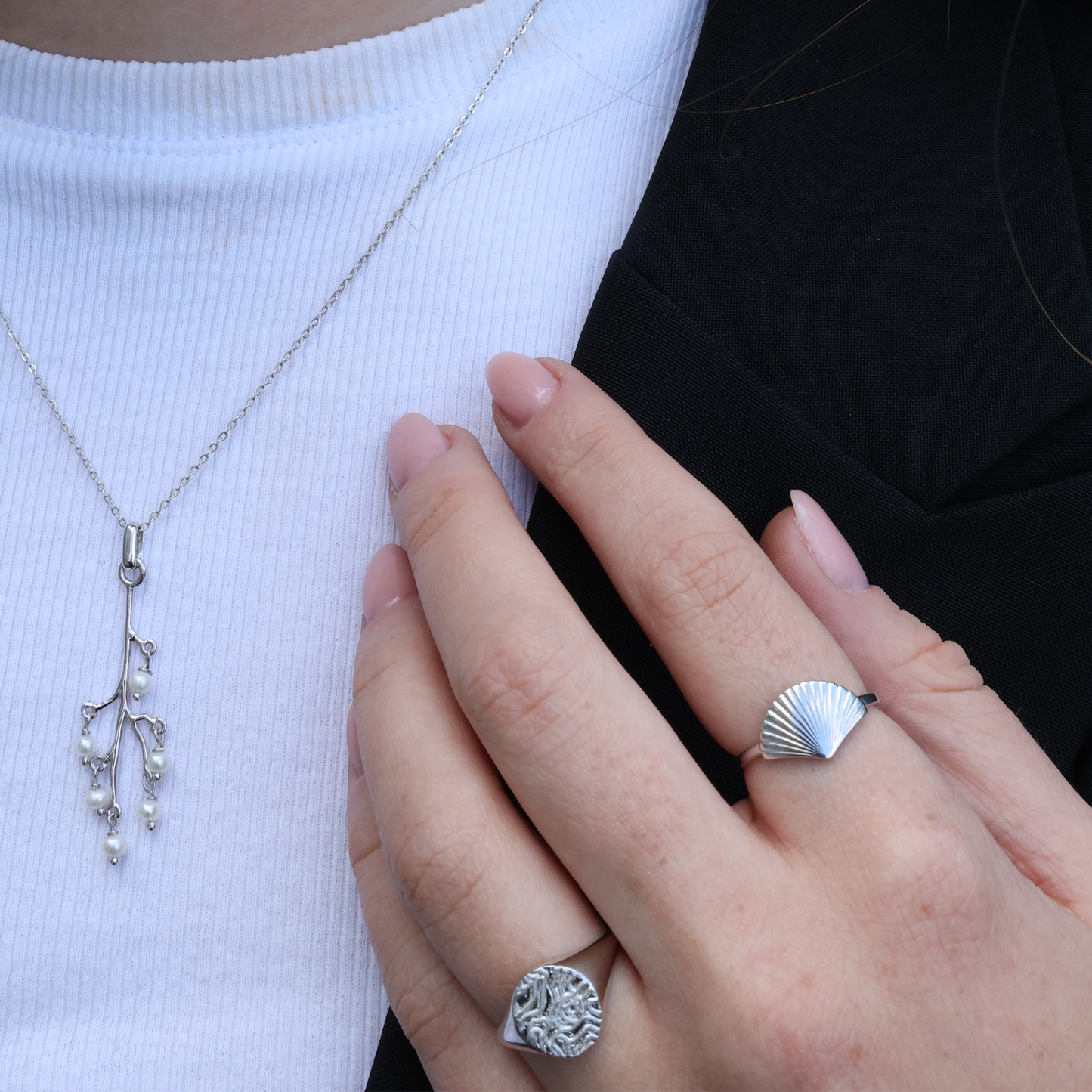Fingerprint Ring - Polished Sterling Silver