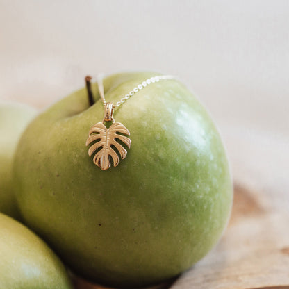 Rainforest Earring Pendant - Polished Gold Plated Sterling Silver