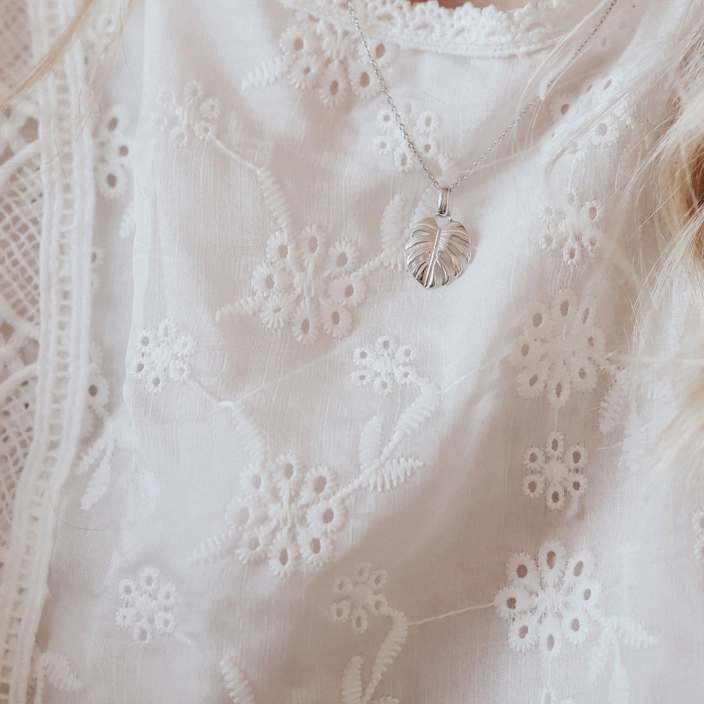 Rainforest Earring Pendant - Polished Sterling Silver