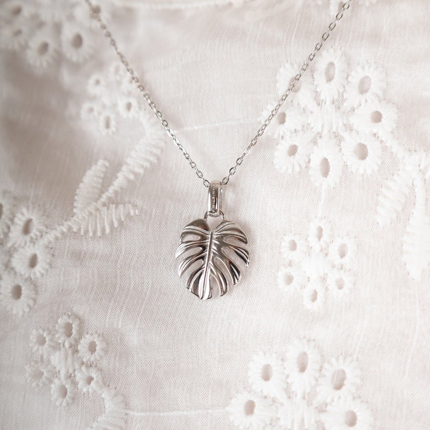 Rainforest Earring Pendant - Polished Sterling Silver