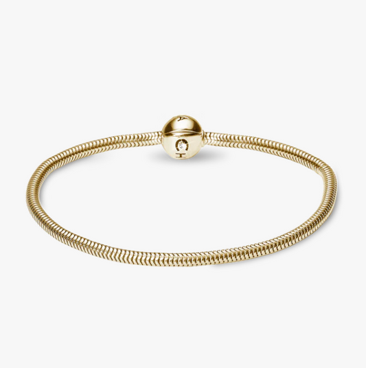 Charms Bracelet in Gold Plated - 4 mm