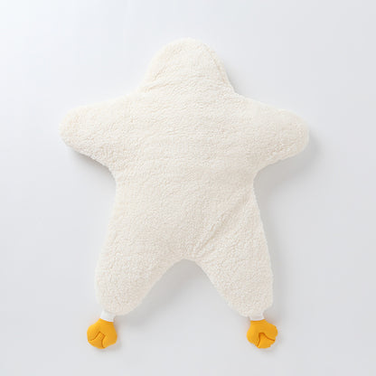 Little Yellow Duck Baby Wrapped with Lamb Fleece Thickened Newborn Baby Wrapped with Anti Startle Sleeping Bag for Newborn