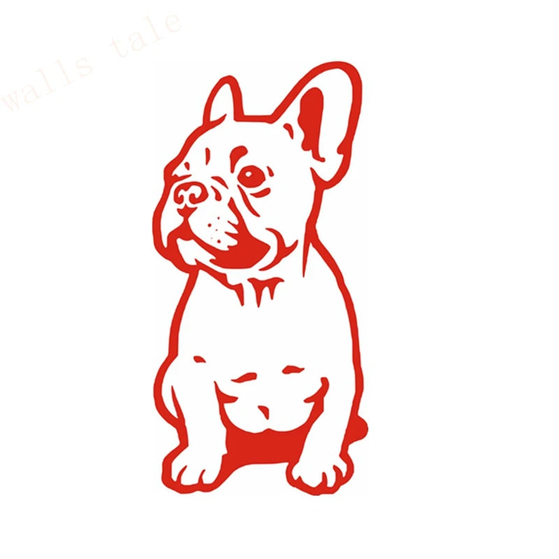 FRENCH BULLDOG WALL STICKER CAR BUMPER STICKER FRANCES DOG VINYL DECALS