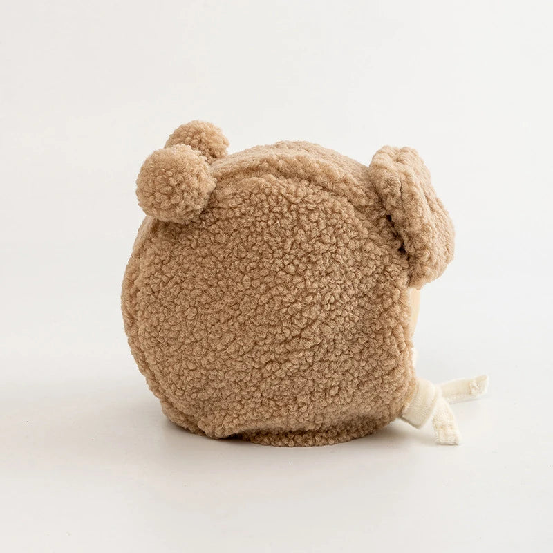 Hundemütze für Französische Bulldoggen und Englische Bulldoggen, Plüschmütze, Wintermütze, warme, niedliche Bärenmütze, Cartoon-Mütze für Welpen und Haustiere