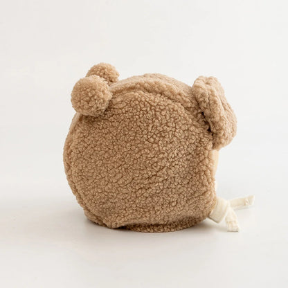 Hundemütze für Französische Bulldoggen und Englische Bulldoggen, Plüschmütze, Wintermütze, warme, niedliche Bärenmütze, Cartoon-Mütze für Welpen und Haustiere