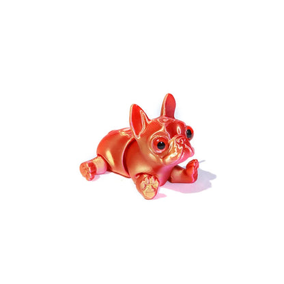 3D Printed Dog Model Solid Color Movable Pitbull Dog Doll Multi-jointed Articulated Animal Figurine Desktop Decoration