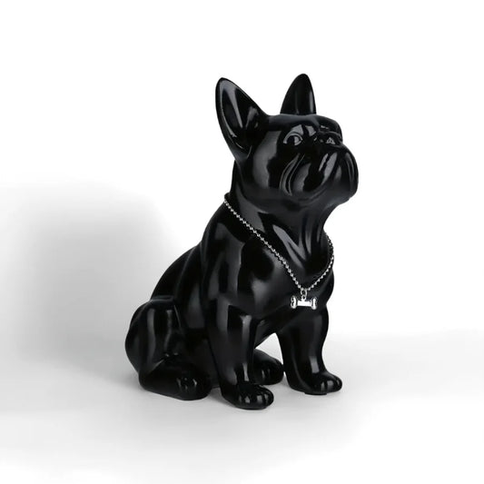 Adorable French Bulldog Sculpture Home Living Room Bedside Table Decoration Cute Pet Themed Figurine