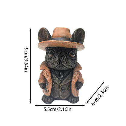 ?CC55?Handmade French Bulldog Statue Garden Decor Resin Crafts Dog Lover Gift Sculpture Patio Lawn Courtyard Home Decoration