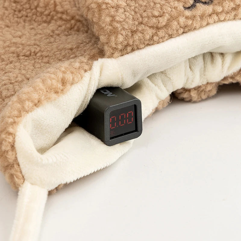 Hundemütze für Französische Bulldoggen und Englische Bulldoggen, Plüschmütze, Wintermütze, warme, niedliche Bärenmütze, Cartoon-Mütze für Welpen und Haustiere