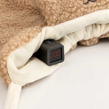 Hundemütze für Französische Bulldoggen und Englische Bulldoggen, Plüschmütze, Wintermütze, warme, niedliche Bärenmütze, Cartoon-Mütze für Welpen und Haustiere