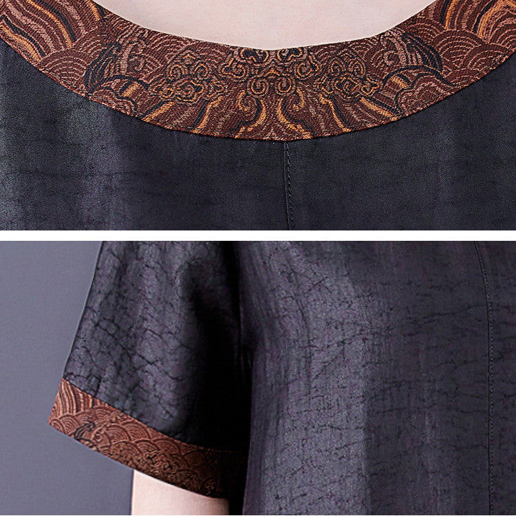 High-end Silk Fragrant Cloud Yarn Summer Dress