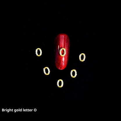 26 Buchstaben Legierung Nagelornament Nagelkristall