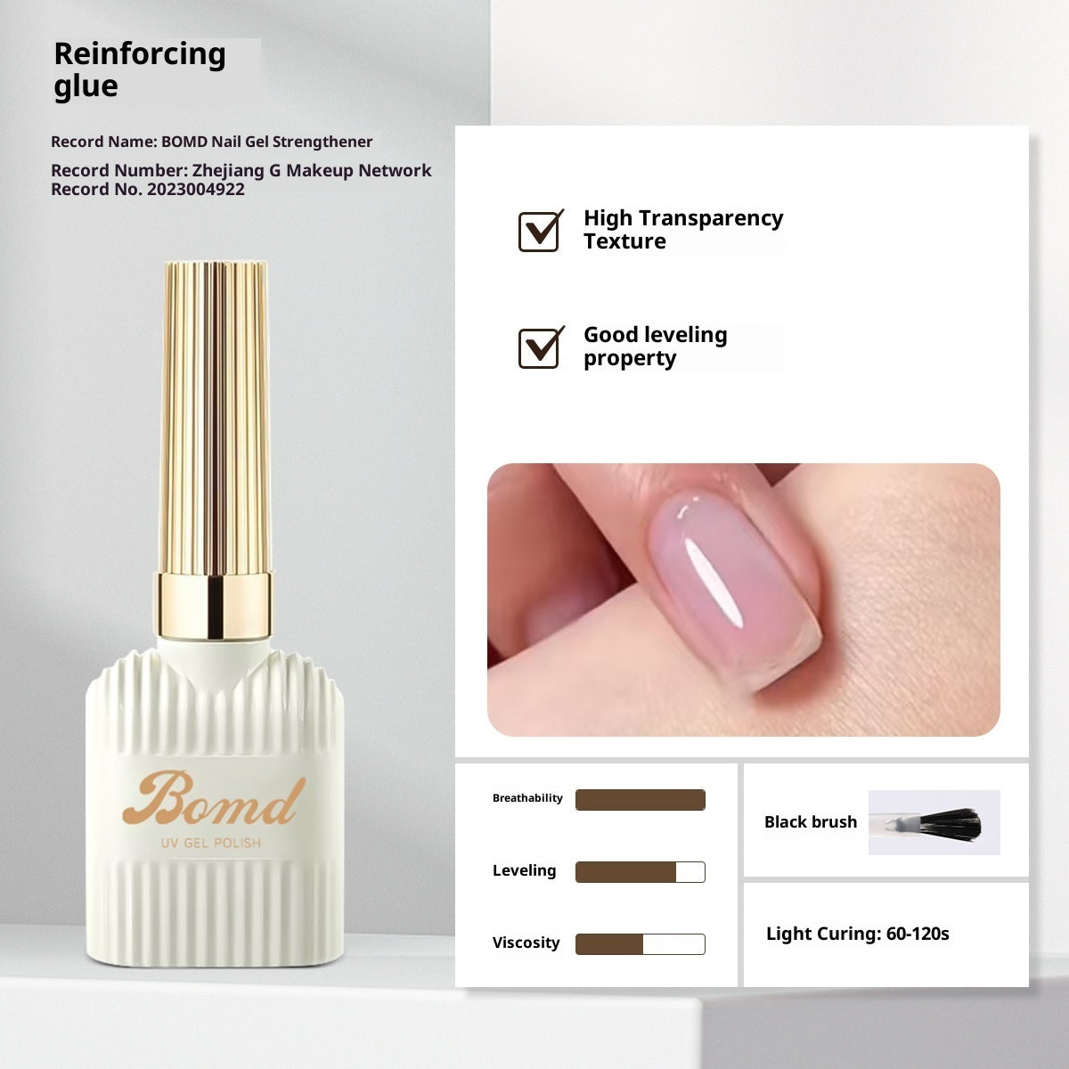 Herstellung eines Nagellackklebers durch Verschmieren von Grundierung und Versiegelungsschicht