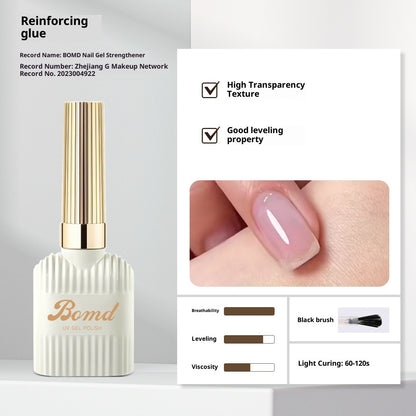 Herstellung eines Nagellackklebers durch Verschmieren von Grundierung und Versiegelungsschicht