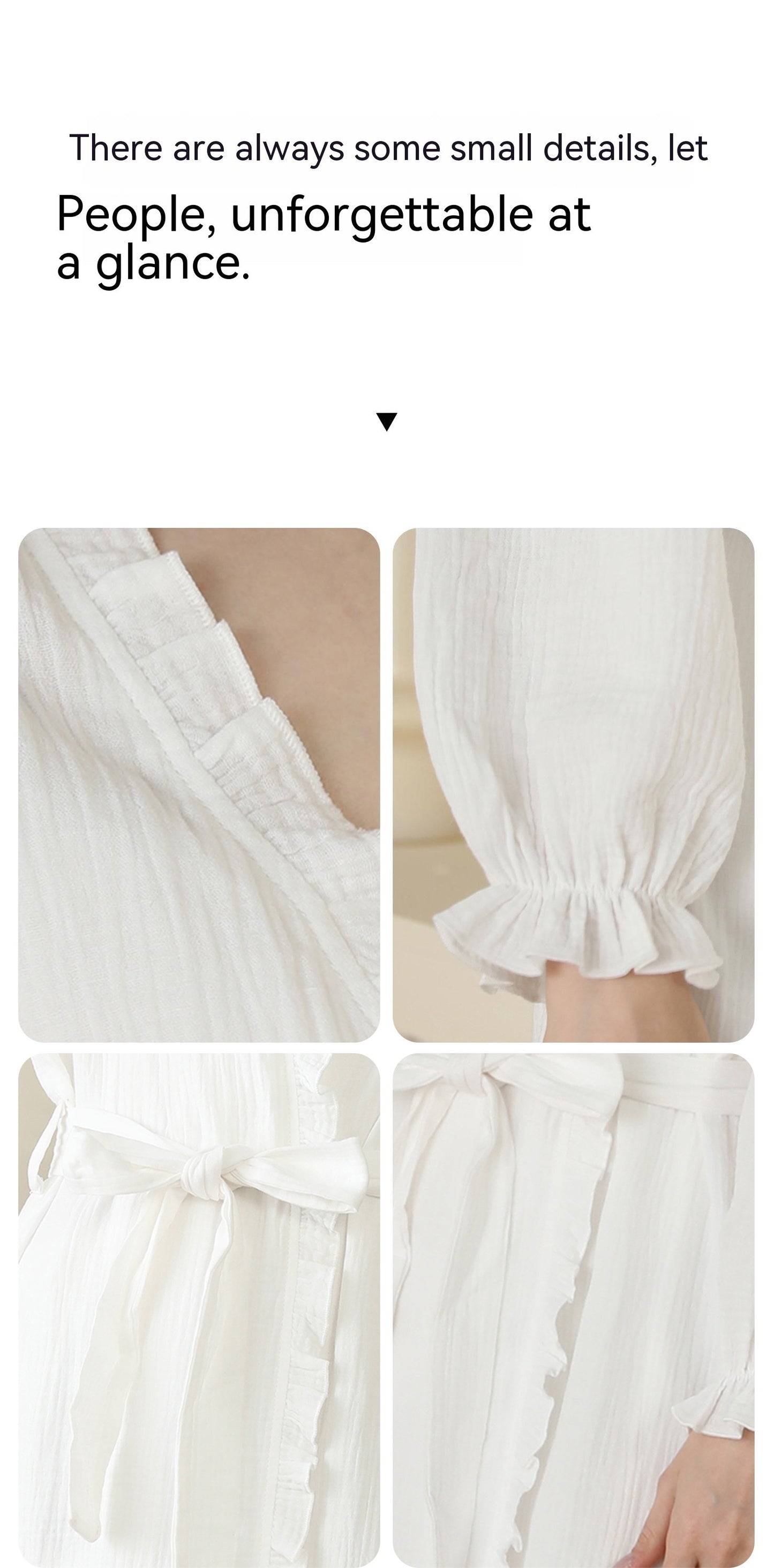 Women's Pajamas Cotton Lace Double-layer Yarn Home Wear