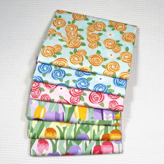 Baumwollstoff mit Blumenmuster, Baumwollköperstoff, Baumwollbettwäsche