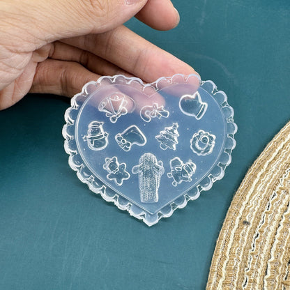 Silikon-Manikürform mit Blumenmotiv (nicht weißlich)