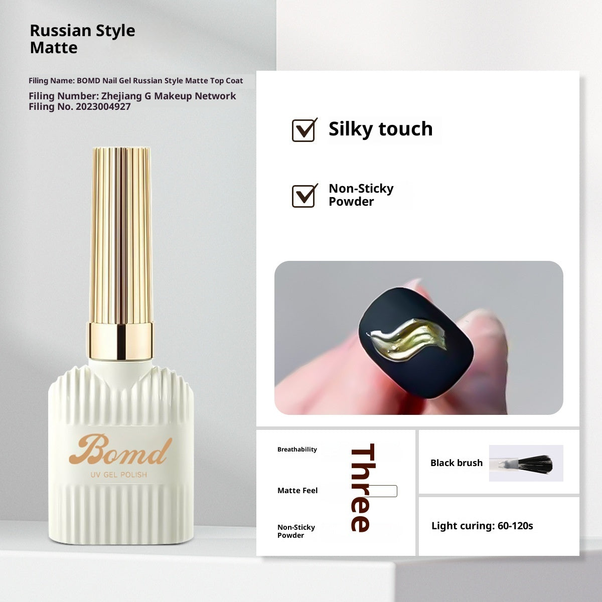 Herstellung eines Nagellackklebers durch Verschmieren von Grundierung und Versiegelungsschicht