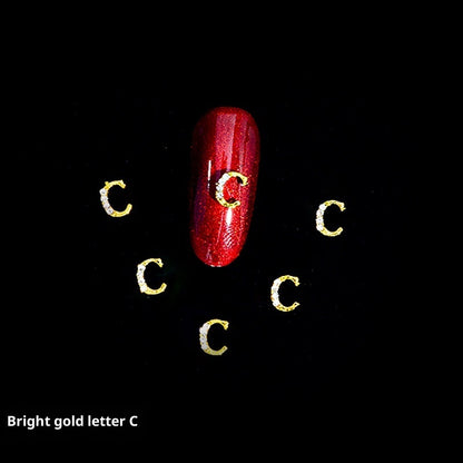 26 Buchstaben Legierung Nagelornament Nagelkristall