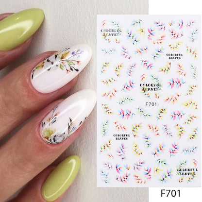 Nagelsticker Blumenmuster