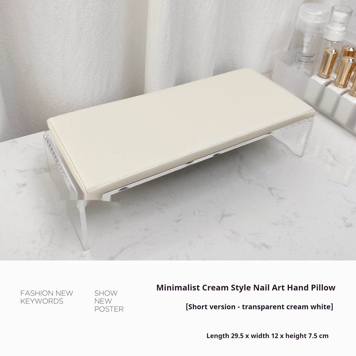 Handkissen aus cremefarbenem Acryl, cremeweiße Handgelenkschiene für große und kleine Handgelenke