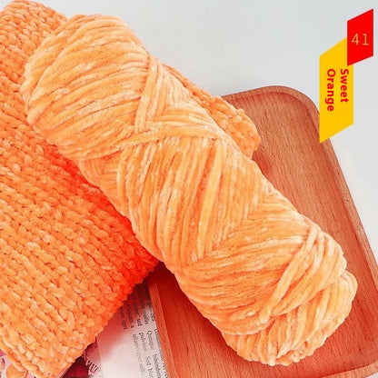 Chenille Gold Velvet Thick Knitting Wool Yarn Ball Scarf Sweater Doll Woven Material Kit