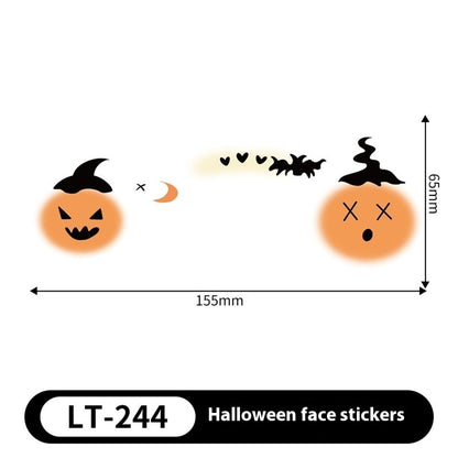 Halloween-Make-up-Aufkleber, süß bemalt