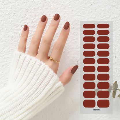 Außenhandel Großhandel 22 bezieht sich auf einfarbige, halbhärtende Gel-Nagelsticker, UV-Phototherapie-Nagelsticker-Fabrik