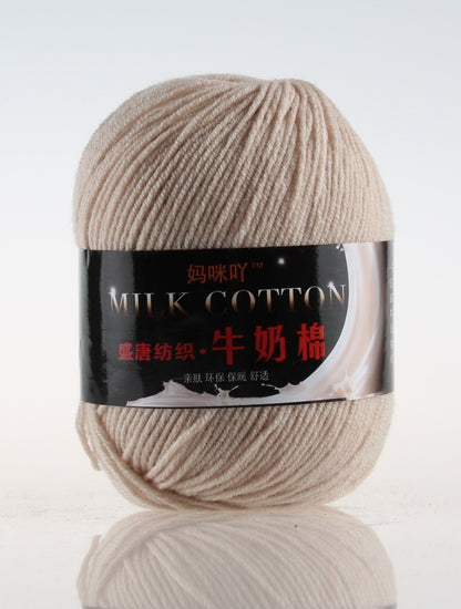 3-Strand Milk Cotton Wool DIY Doll Sweater Scarf Hat Cotton Yarn