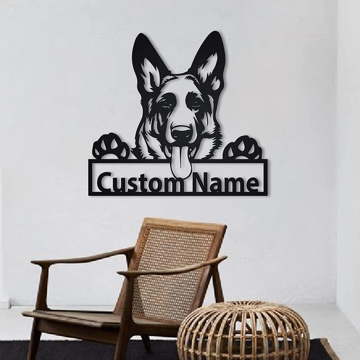 Collie Iron Art Silhouette Wandanhänger