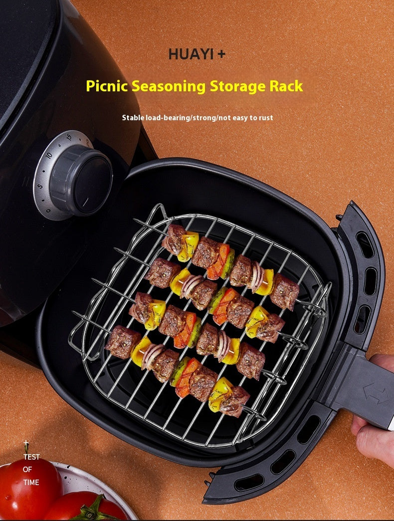 Air Fryer 430 Stainless Steel Double Layer Grill Rack