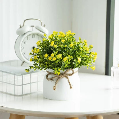 Kleine Bonsai-Ornamente für den Schreibtisch im Wohnzimmer, künstliche Blumen