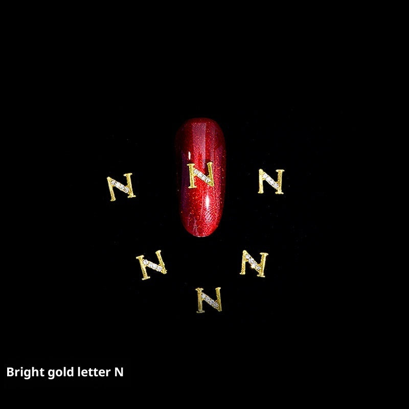 26 Buchstaben Legierung Nagelornament Nagelkristall