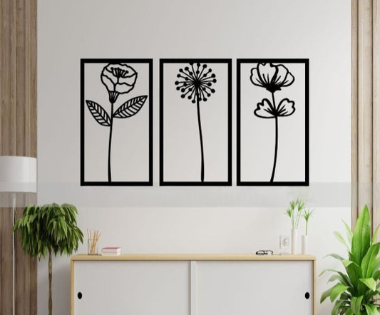 Acryl-Wandbild mit Blütenmotiv